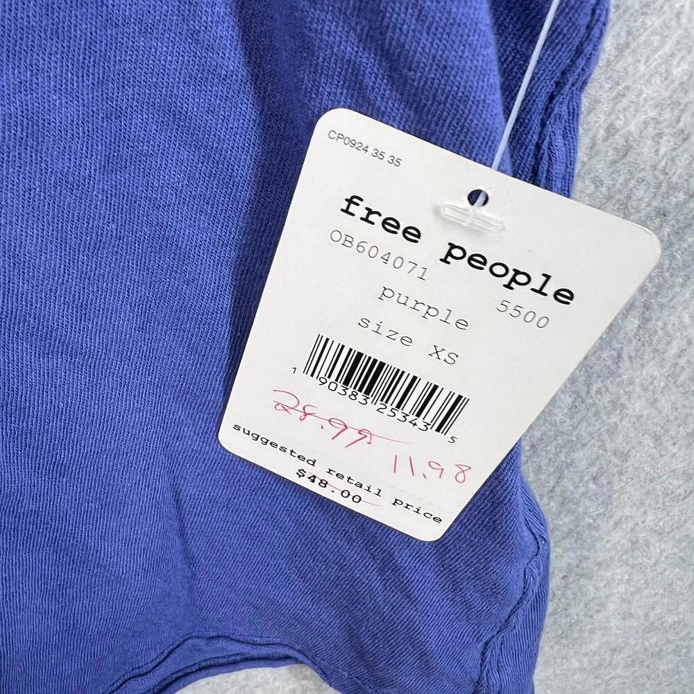 Free People Women’s Purple Taurus Cold Shoulder Graphic Tee Size XS‎ NWT - Picture 11 of 13